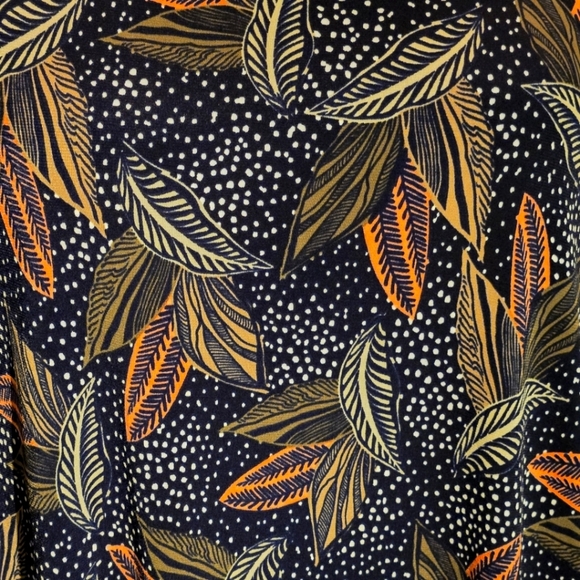 Curvy Boutique Tunic / Dress Leaf Print 3/4 Sleeves Women size 3XL - Picture 5 of 9